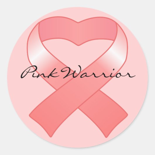 Stickers Coeur rose Ruban (Devant)
