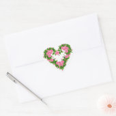 Stickers Coeur-Roses Rose (Enveloppe)
