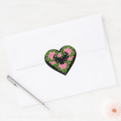 Stickers Coeur-Roses Rose (Enveloppe)