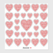 Stickers Coeur Rouge (Feuille)