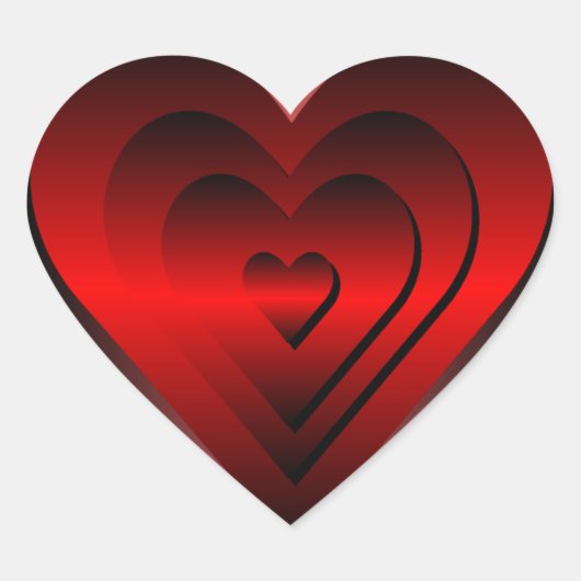 Stickers Coeur - Rouge (Devant)