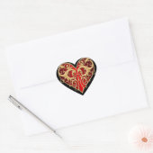 Stickers Coeur Rouge Filigree (Enveloppe)