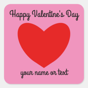 Stickers Coeur rouge Heureuse Sainte-Valentin #1