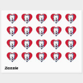 Stickers Coeur Rouge KiniArt Westie (Feuille)