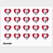 Stickers Coeur Rouge KiniArt Westie (Feuille)