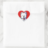 Stickers Coeur Rouge KiniArt Westie (Sac)