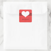 Stickers Coeur Rouge Moderne (Sac)