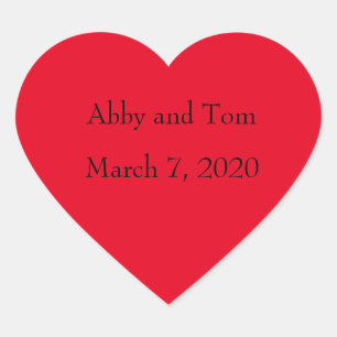 Stickers Coeur Rouge personnalisé