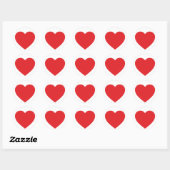 Stickers Coeur rouge unique (Feuille)