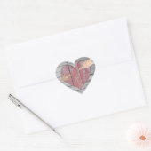 Stickers Coeur Rustique Rouge (Enveloppe)