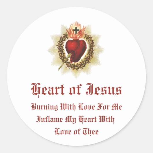 Stickers Coeur Sacré de Jésus (Devant)