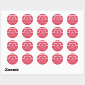 Stickers Coeur simple, Rose foncé (Feuille)