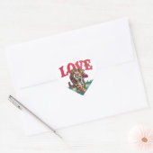 Stickers Coeur Tiger Love (Enveloppe)