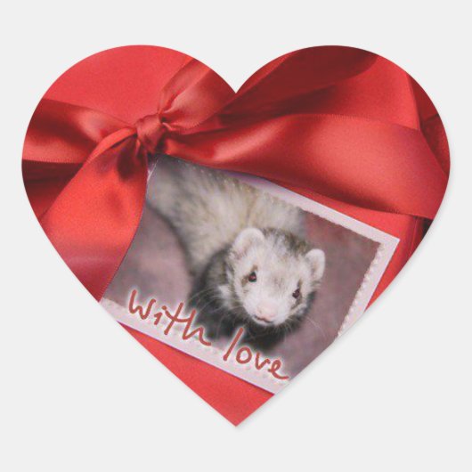 Stickers Coeur Valentine Ferret (Devant)