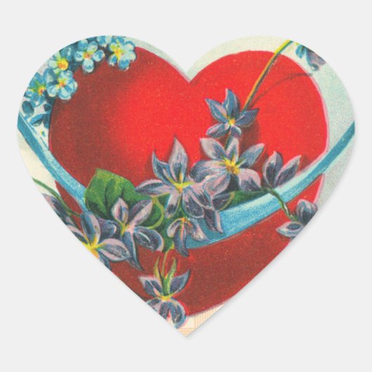 Stickers Coeur Valentine vintage (Devant)