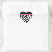 Stickers Coeur Zebra Print (Sac)