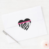Stickers Coeur Zebra Print (Enveloppe)
