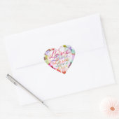 Stickers - Coeurs de bonbons Amour arc-en-ciel (Enveloppe)