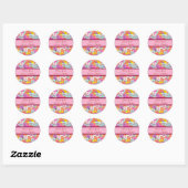 Stickers Coeurs de bonbons personnalisables (Feuille)