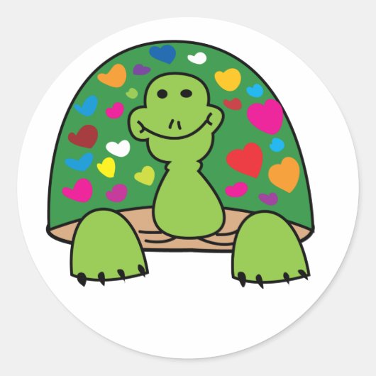 Stickers Coeurs de tortues (Devant)