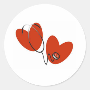 Stickers Coeurs et Stethoscope