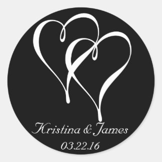 Stickers Coeurs Mariage Favoriser et Enveloppe Sce