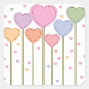 Stickers Coeurs Peints