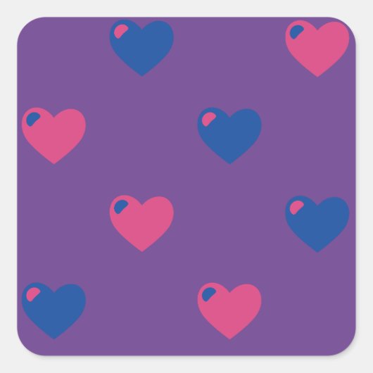 Stickers Coeurs Pride Bisexuel (Devant)