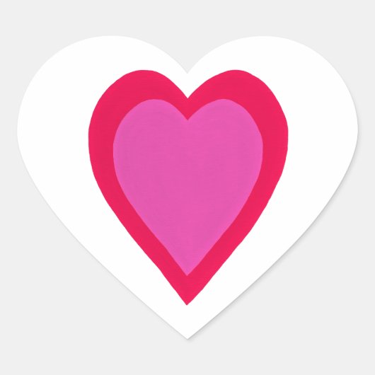 Stickers Coeurs rose rouge (Devant)