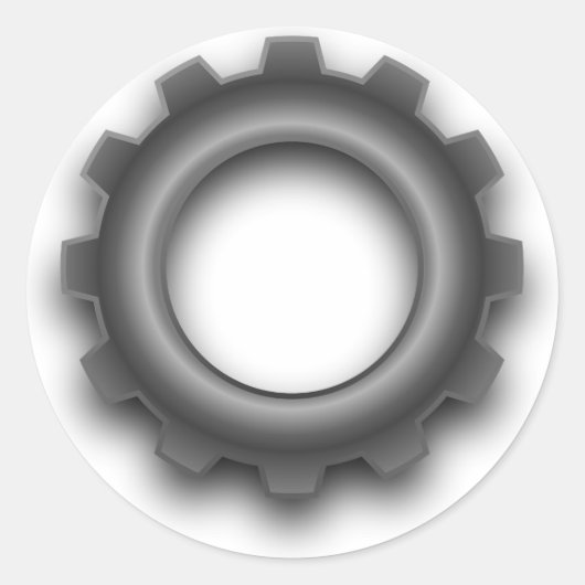 Stickers Cog de engrenage métallique (Devant)