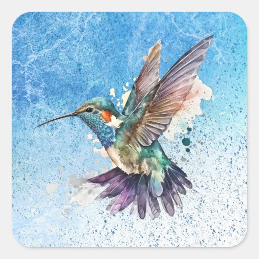 Stickers Colibri Aquarelle (Devant)