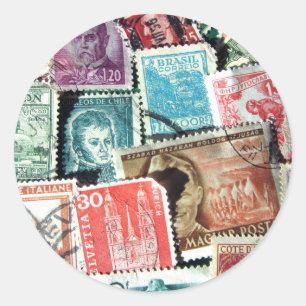Stickers Collage Mondial Timbre