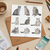 Stickers Collection Cute Tabby Cat