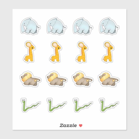 Stickers Collection Savanna africaine Kiss-Cut (Feuille)