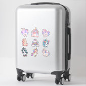 Stickers Collection Unicornes Magiques Cute Set (Sur valise)