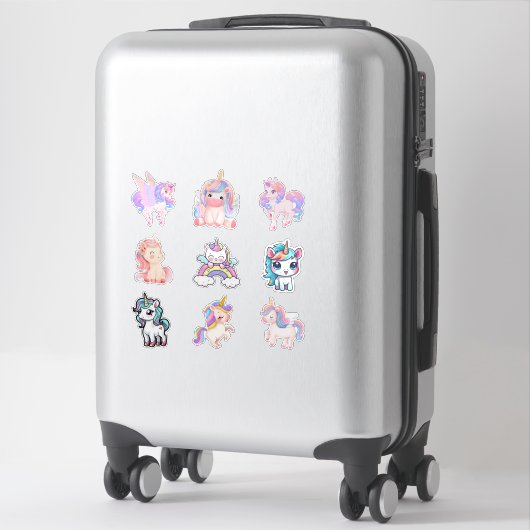 Stickers Collection Unicornes Magiques Cute Set (Sur valise)