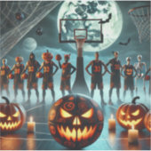 Stickers conçus pour Halloween mixé par basket-bal (Devant)
