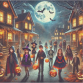 Stickers conçus pour l'Halloween tour ou traiter (Devant)