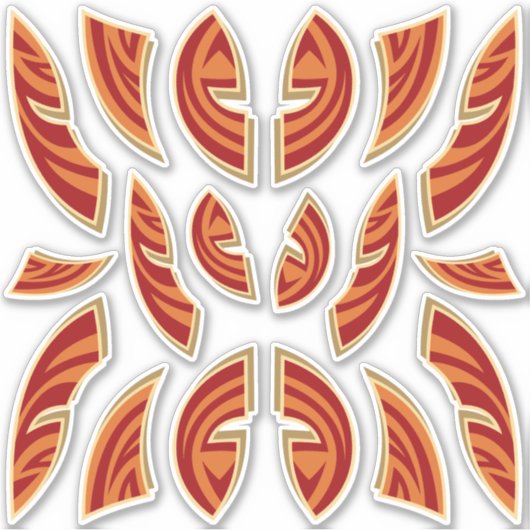 Stickers Contour Collection Icône Masques Africain (Devant)