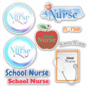 Stickers Contour Collection infirmière scolaire (Devant)
