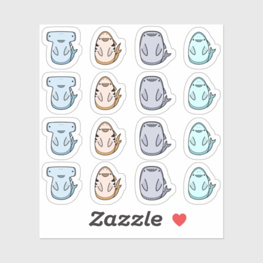 Stickers Contour Requin (Feuille)