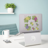 Stickers Contour Set Icon Graphe (Ordinateur portable sur le bureau)