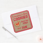 Stickers Cookie Valentine Country Personnalisé (Enveloppe)