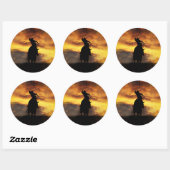 Stickers cool Cowboy Roping (Feuille)