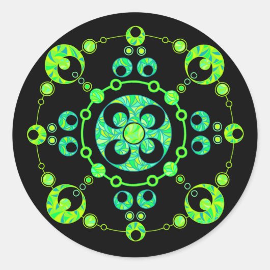 Stickers cool Crop Circle Green Art (Devant)