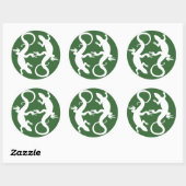 Stickers Cool Retro Reptile Art Stickers (Feuille)