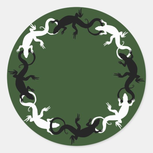Stickers Cool Retro Reptile Art Stickers (Devant)