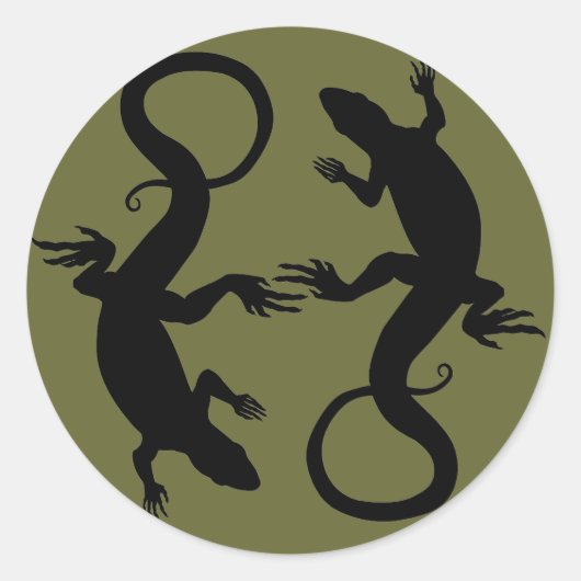 Stickers Cool Retro Reptile Art Stickers (Devant)