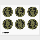 Stickers Cool Retro Reptile Art Stickers (Feuille)