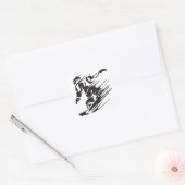 Stickers cool Silhouette Snowboard Mountain (Enveloppe)